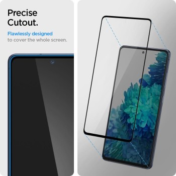 Стъклен Протектор  Spigen Glass FC за Samsung Galaxy S20 FE, Black