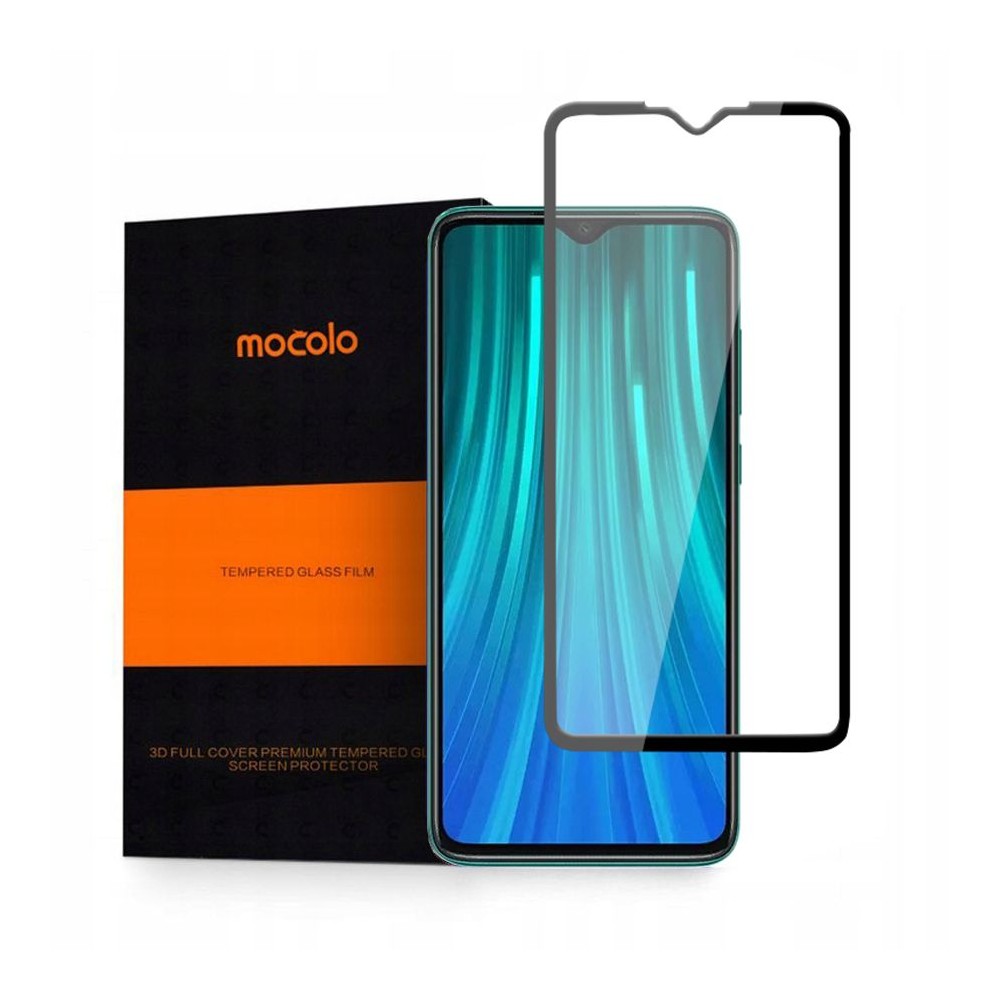 Стъклен протектор MOCOLO TG+FULL GLUE за XIAOMI REDMI NOTE 8 PRO, Черен