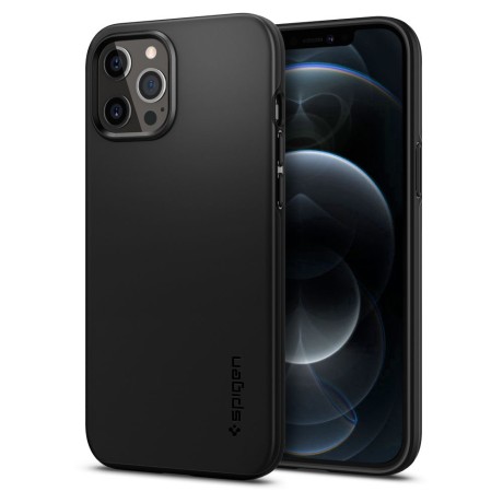 Калъф Spigen Thin Fit за iPhone 12 Pro Max, Black