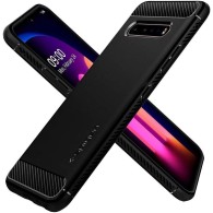 Spigen Rugged Armor удароустойчив силиконов (TPU) калъф за LG V60 Thinq, Black