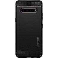 Spigen Rugged Armor удароустойчив силиконов (TPU) калъф за LG V60 Thinq, Black