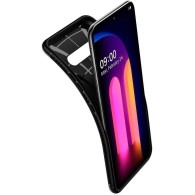 Spigen Rugged Armor удароустойчив силиконов (TPU) калъф за LG V60 Thinq, Black