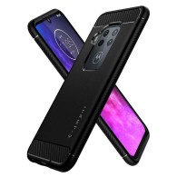 Spigen Rugged Armor дизайнерски удароустойчив кейс за Motorola One Zoom, Matte Black