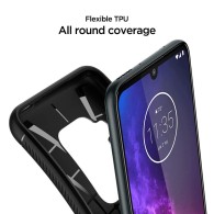 Spigen Rugged Armor дизайнерски удароустойчив кейс за Motorola One Zoom, Matte Black