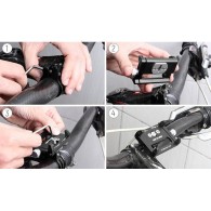 Wozinsky Adjustable Phone Bike Mount Holder (WBHBK1) универсална поставка за колело за мобилни телефони, Черен)