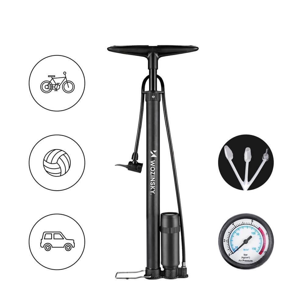 Wozinsky Universal 5in1 Bicycle Pump, ръчна помпа за колело