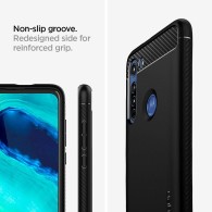 Spigen Rugged Armor удароустойчив силиконов (TPU) калъф за Motorola Moto G8, Matte Black