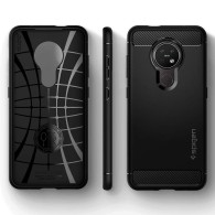 Spigen Rugged Armor удароустойчив силиконов (TPU) калъф за Nokia 6.2 / 7.2, Matte Black