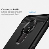 Spigen Rugged Armor удароустойчив силиконов (TPU) калъф за Nokia 6.2 / 7.2, Matte Black