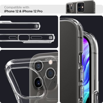 Калъф Spigen Liquid Crystal за iPhone 12 Pro Max, Crystal Clear