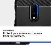 Spigen Rugged Armor удароустойчив силиконов (TPU) калъф за OnePlus 7 Matte, Black