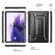 Калъф SUPCASE UNICORN BEETLE PRO за SAMSUNG GALAXY TAB S7 FE 5G 12.4 T730/T736B, Черен