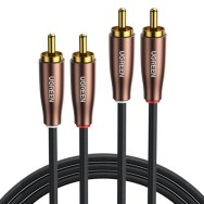 Аудио кабел Ugreen stereo 2x RCA Cinch 2m (AV199 60999), Кафяв