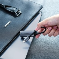 Адаптер Ugreen USB Type C 1000 Mbps Gigabit Ethernet external network (CM199), Сив