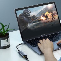 Адаптер Ugreen USB Type C 1000 Mbps Gigabit Ethernet external network (CM199), Сив