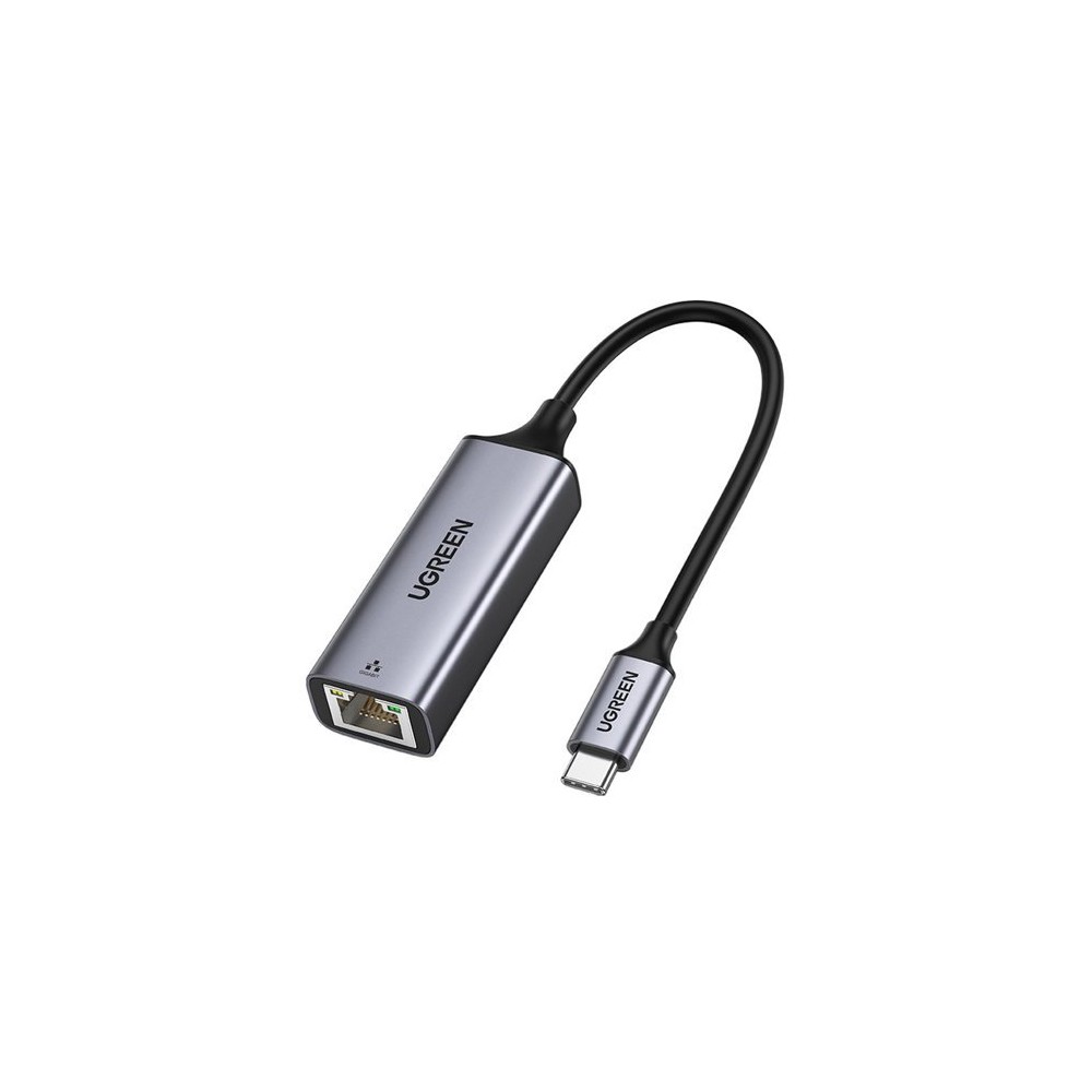 Адаптер Ugreen USB Type C 1000 Mbps Gigabit Ethernet external network (CM199), Сив