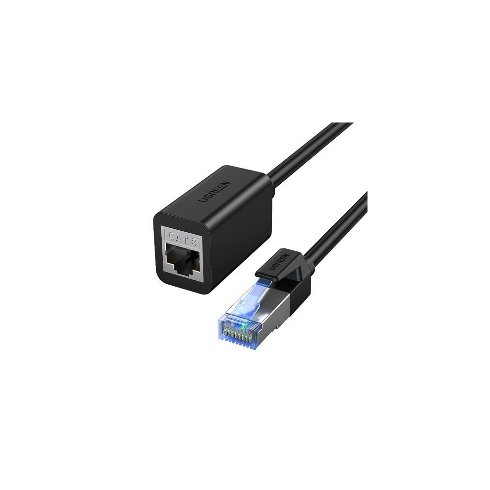 Кабел Ugreen extensnion, Ethernet RJ45 Cat8, 40000 Mbps/ 40 Gbps internet 1m. (NW192), Черен