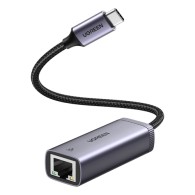 Адаптер Ugreen External USB Network Type C - RJ45 1Gbps (1000Mbps) (40322 CM483), Сив