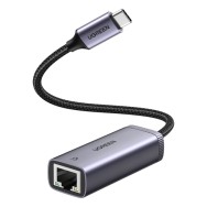 Адаптер Ugreen External USB Network Type C - RJ45 1Gbps (1000Mbps) (40322 CM483), Сив