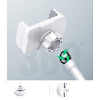 Ugreen поставка за телефон for live streaming YouTube TikTok video recording set LED ring flash (60318), Бял