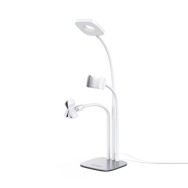 Ugreen поставка за телефон for live streaming YouTube TikTok video recording set LED ring flash (60318), Бял