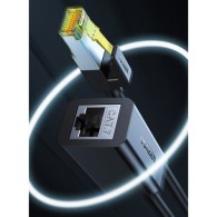 Кабел Ugreen extension cable Ethernet RJ45 Cat 7 10000 Mbps / 10 Gbps internet кабел 2m. (NW148), Черен