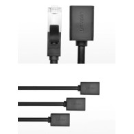 Кабел Ugreen Ethernet RJ45 Cat 6 FTP 1000 Mbps internet кабел 0,5m. (NW112 11278), Черен