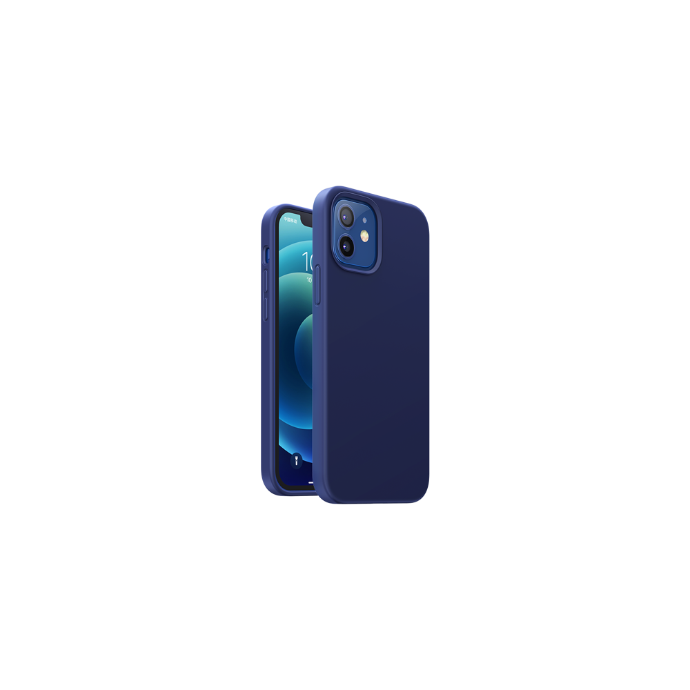 Калъф Ugreen Protective Silicone Case Soft Flexible Rubber Cover за iPhone 12 mini, Navy blue