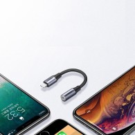 Адаптер Ugreen 3,5 mm mini jack - Lightning MFI (Създаден за iPhone)  10cm (US211 30756), Сив