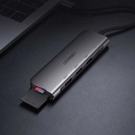 Мултифункционален хъб 6в1 Ugreen USB Type C - 2x USB 3.2 Gen 1 / USB Type C Power Delivery 100 W / HDMI 4K / SD and micro SD (TF