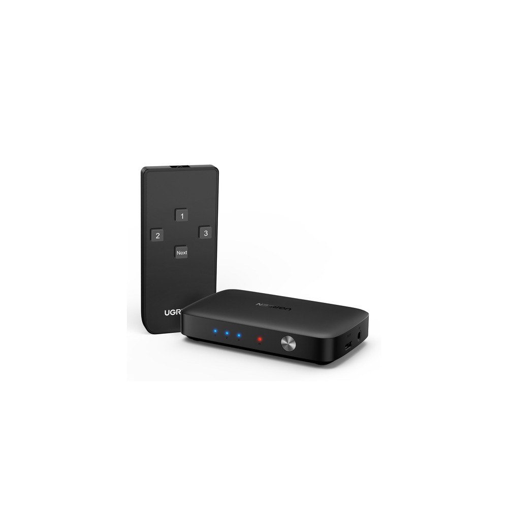 Ugreen splitter switch HDMI - 3x HDMI, 4K, 30Hz (CM332 80125), Черен