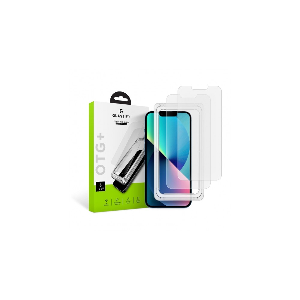 Стъклен протектор Glastify OTG+, 2-Pack за iPhone 13 mini, Прозрачен