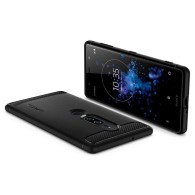 Spigen Rugged Armor удароустойчив силиконов (TPU) калъф за Sony Xperia Xz2 Premium, Black