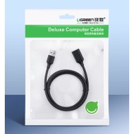 Кабел Ugreen USB 3.0 (female) - USB 3.0 (male) extension cord 1,5m. (US129 30126), Черен