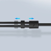 Кабел Ugreen 3,5mm mini jack (female) - 2x 3,5mm mini jack (male - microphone, headphones) AUX cable (AV140 20899), Черен