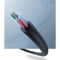 Кабел Ugreen 3,5mm mini jack (female) - 2x 3,5mm mini jack (male - microphone, headphones) AUX cable (AV140 20899), Черен