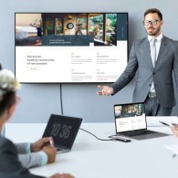 Четец на карти Ugreen USB Typ C HUB 3x USB 3.0 / SD and micro SD card reader / RJ45 1000Mbps network adapter / HDMI / VGA (40873