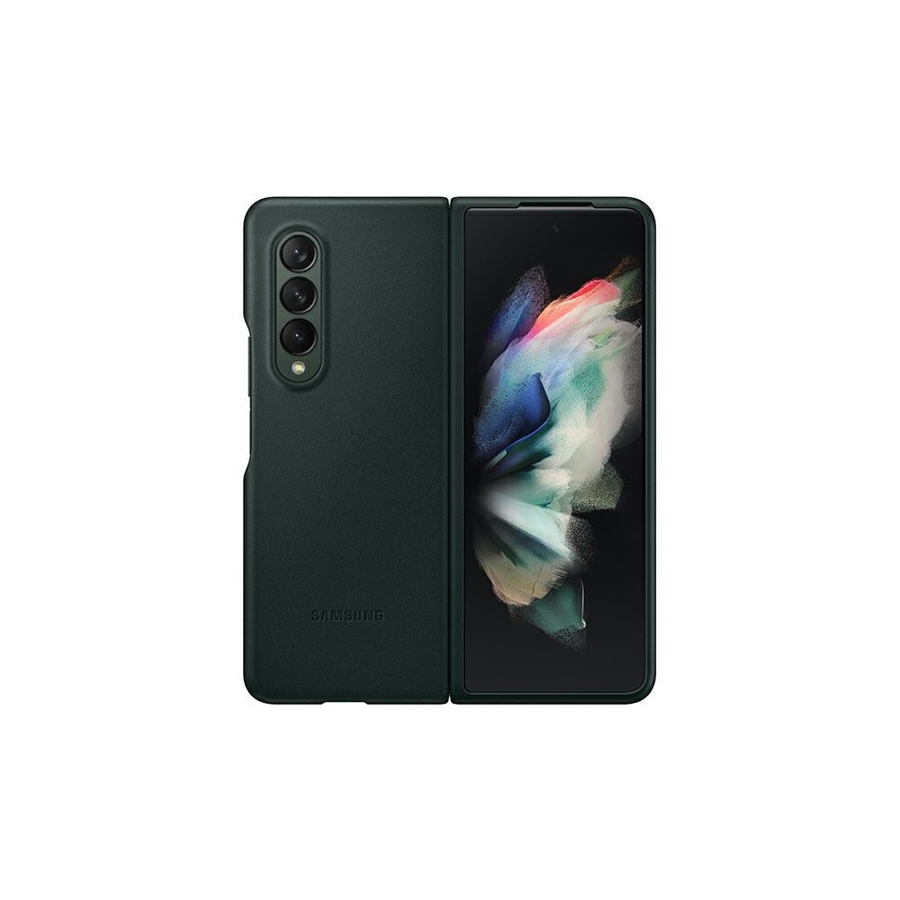 Калъф Samsung Leather Cover за Galaxy Z Fold 3, Green