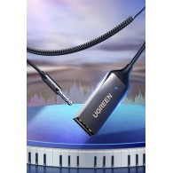 Адаптер- кабел Ugreen USB Wireless Bluetooth 5.0 AUX adapter jack cable (70601 CM309), Черен