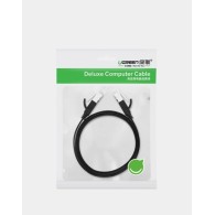 Кабел Ugreen flat Ethernet patchcord cable RJ45 Cat 6 UTP 1000 Mbps 1m (NW101 50184), Черен