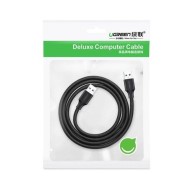 Кабел Ugreen USB 3.0 (male) - USB 3.0 (male) cable 2m. (10371), Черен