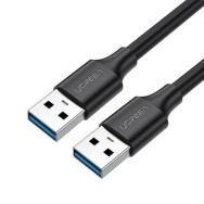 Кабел Ugreen USB 3.0 (male) - USB 3.0 (male) cable 2m. (10371), Черен