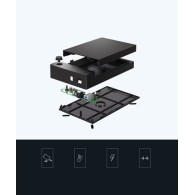 Твърд диск Ugreen HDD 3,5'' hard drive SATA housing case (50422), Черен