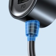 Зарядно за кола Joyroom car charger 2xPD + 2xQC3.0 75W 1,5m (JR-CL05), Черен