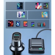 Зарядно за кола Joyroom car charger 2xPD + 2xQC3.0 75W 1,5m (JR-CL05), Черен