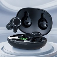 Безжични скушалки Joyroom TWS, LED Display, Waterproof IPX5, Wireless Bluetooth 5.0 (JR-T12), Черен