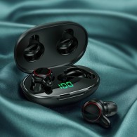 Безжични скушалки Joyroom TWS, LED Display, Waterproof IPX5, Wireless Bluetooth 5.0 (JR-T12), Черен