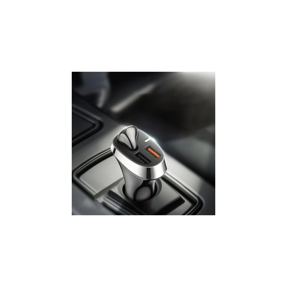 Безжични слушалки+ зарядно за кола Joyroom, 2x USB, Bluetooth 5.0, 30W, QC3.0 (JR-CP2), Бял