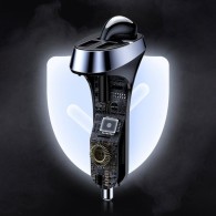 Безжични слушалки+ зарядно за кола Joyroom, 2x USB, Bluetooth 5.0, 30W, QC3.0 (JR-CP2), Бял