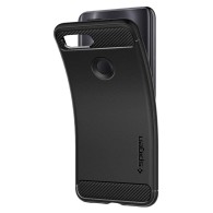 Spigen Rugged Armor удароустойчив силиконов (TPU) калъф за Xiaomi Mi8 Lite, Black